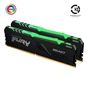 Модуль пам'яті для комп'ютера DDR4 16GB (2x8GB) 3733 MHz Fury Beast RGB Kingston Fury (ex.HyperX) (KF437C19BBAK2/16) - зменшене зображення 1