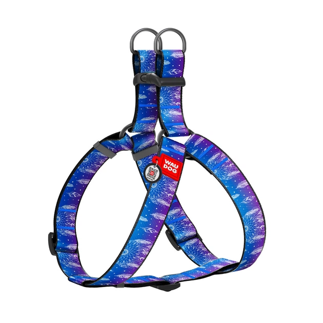 Шлея для собак WAUDOG Nylon з QR паспортом "Ловець снів" пластиковий фастекс XL (324-0063) - изображение 1
