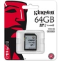 Карта пам'яті Kingston 64GB SDXC Class10 UHS-I (SD10VG2/64GB) - зменшене зображення 3