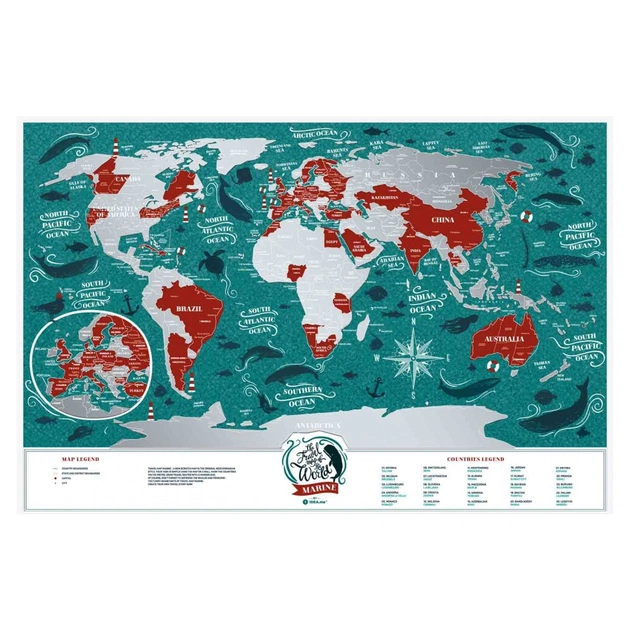 Скретч карта 1DEA.me Travel Map Marine World (13020) - изображение 3