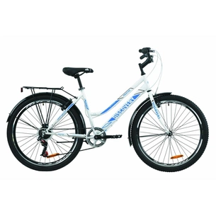 Велосипед Discovery 26" PRESTIGE WOMAN Vbr рама-17" St 2020 біло-блакитний + багажник (OPS-DIS-26-244) зображення 1