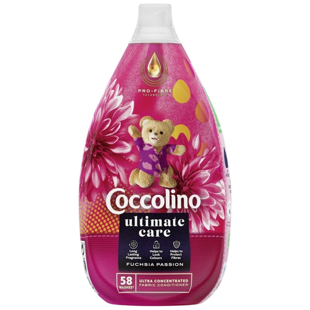 Кондиціонер для білизни Coccolino Ultimate Care Fuchsia Passion 870 мл (8720181414916) - зображення 1