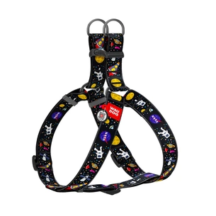 Шлея для собак WAUDOG Nylon з QR паспортом "NASA" пластиковий фастекс XL (324-0047) изображение 1