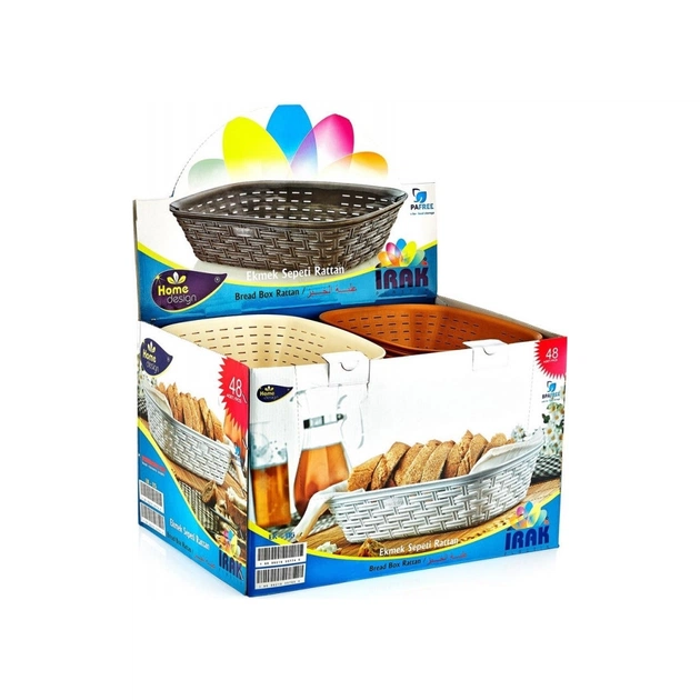Хлібниця Irak Plastik 2,5 л під ротанг коричнева (12073) - зображення 3