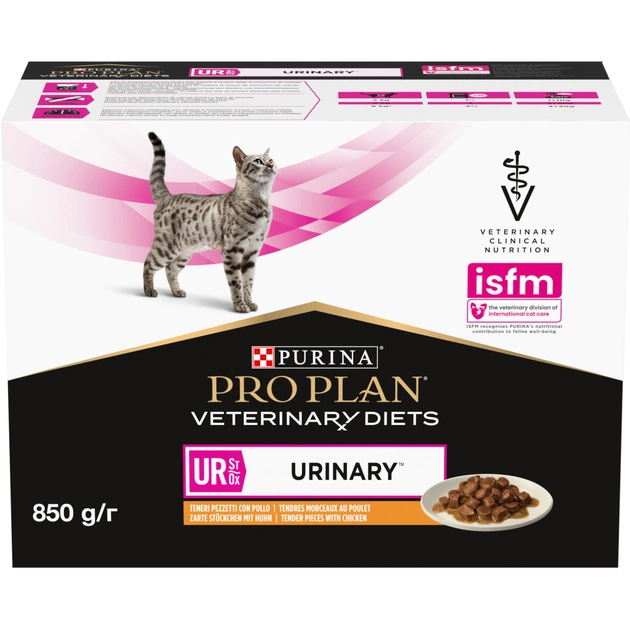 Вологий корм для кішок Purina Pro Plan Veterinary Diets UR ST/OX Urinary З куркою 10 x 85 г (8445290093592) - picture 3