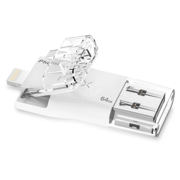 USB флеш накопичувач PhotoFast 64GB i-Flashdrive MAX White USB/Lightning (IFDMAX64GB) - изображение 1