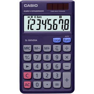 Калькулятор Casio SL-300VERA-WA-EP, темно-синій (CALC-CAS-SL-300VERA) зображення 1