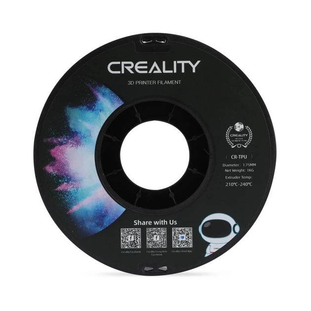 Пластик для 3D-принтера Creality TPU 1кг, 1.75мм, black (3301040040) - picture 4