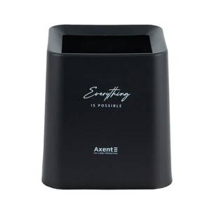 Кошик для паперів Axent Настільний контейнер для сміття, квадратний, чорний (2132-01-A) picture 1