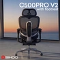 Крісло офісне Sihoo Doro C500 V2 Ultra Black з підставкою для ніг (C500-V2-B101-JT) - зменшене зображення 2