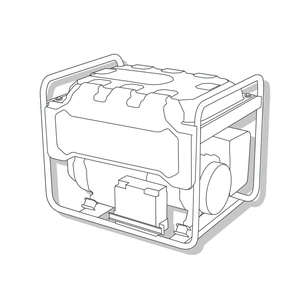 Генератор Enersol дизельний, 1-ф, 13.0 kW, двигун HR998F, 3000 об/хв, вага 280 кг (SKDS-13EBA) зображення 1