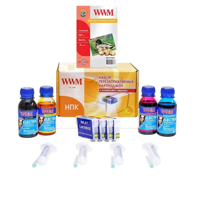 Комплект перезаправних картриджів WWM Epson XP313/413/306/406 +чрнELECTRA (RC.T17NU) - picture 1