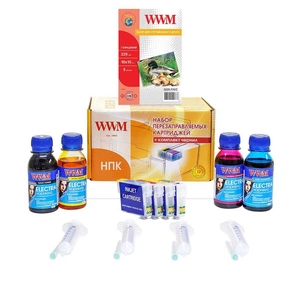 Комплект перезаправних картриджів WWM Epson XP313/413/306/406 + чорнила ELECTRA (RC.T17NU) зображення 1