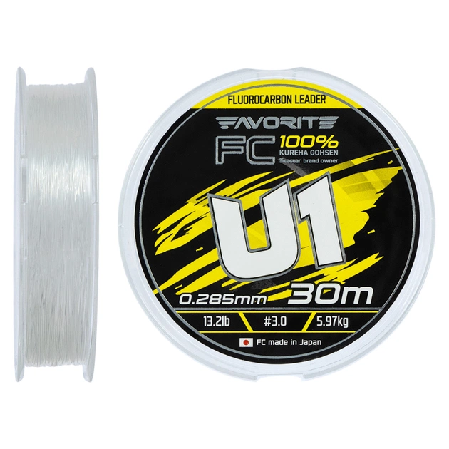 Флюорокарбон Favorite U1 FC 30m 3.0/0.285mm 13.2lb/5.97kg (1693.12.14) - зображення 1