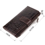 Гаманець Canpellini З натуральної шкіри з тисненням під крокодила Коричневий (21637) - зменшене зображення 3