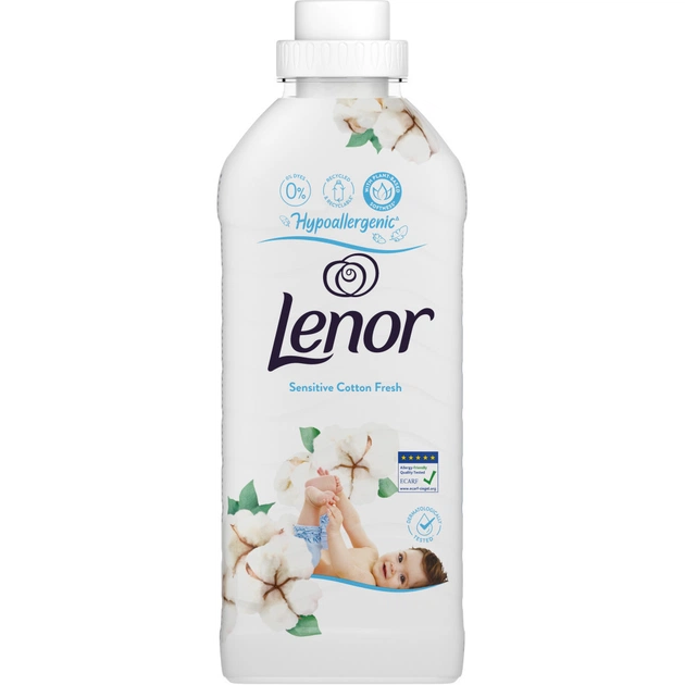 Кондиціонер для білизни Lenor Для чутливої шкіри Свіжість бавовни 700 мл (8006540890318) - изображение 1