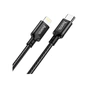 Дата кабель USB-C to Lightning 2.0m 3A 20W nylon X14 black HOCO (6931474752208) - уменьшенное изображение 2