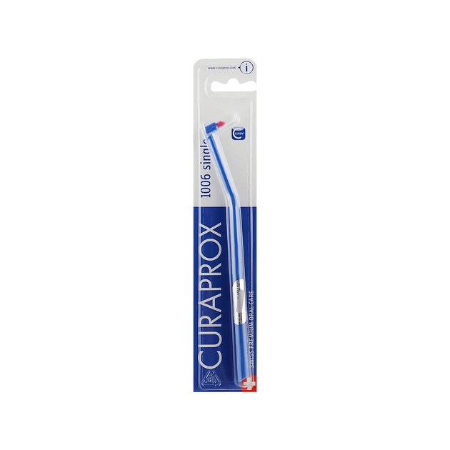 Зубна щітка Curaprox CS 1006 Single & Sulcular 6 мм Монопучкова Синя (CS 1006-01) - зображення 1