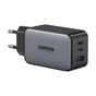 Зарядний пристрій Ugreen 3xUSB 65W GaN (2хUSB-C+USB-A) CD244 Grey (10335) - зменшене зображення 1