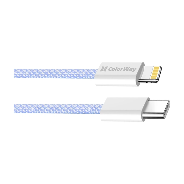 Дата кабель USB-C to Lightning 1.0m 27W purple ColorWay (CW-CBPDCL061-PU) - picture 3
