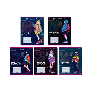 Зошит Kite Anime 12 аркушів, лінія (K24-234-1) зображення 1