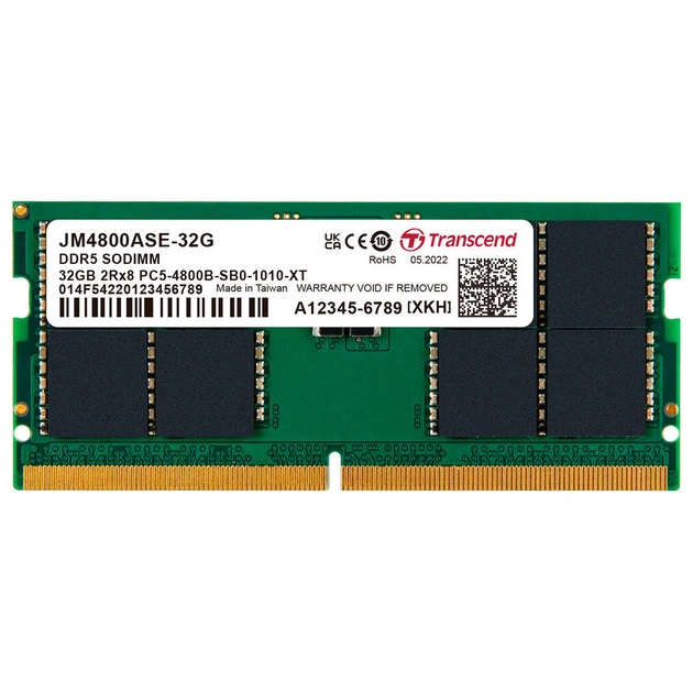 Модуль памяти для ноутбука SoDIMM DDR5 32GB 4800 MHz JetRam Transcend (JM4800ASE-32G) - изображение 1
