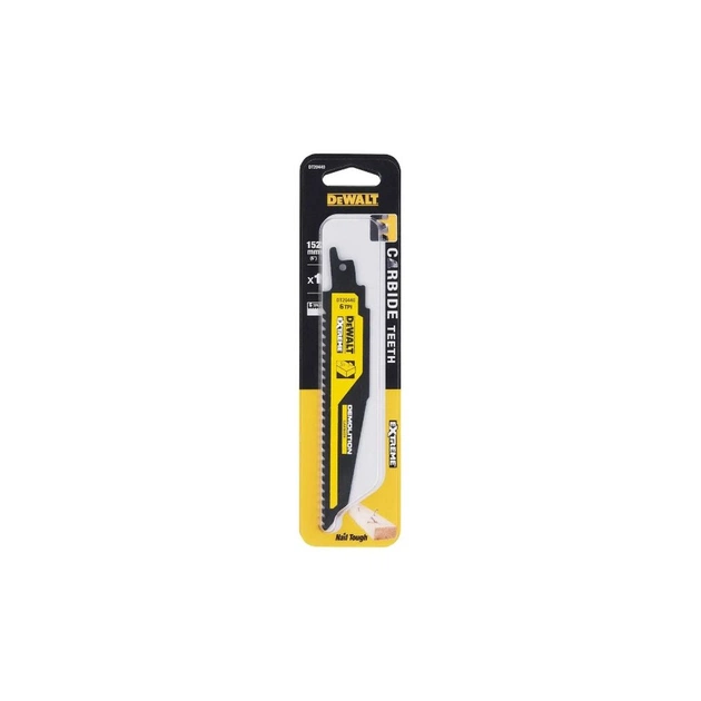 Полотно DeWALT для шабельних пилок, EXTREME CARBIDE, 152 мм., 6 TPI (DT20440) - зображення 1