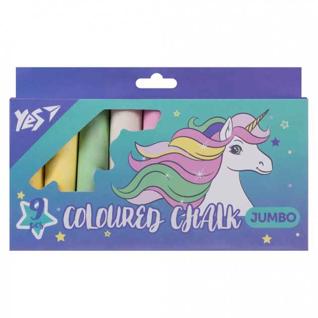 Крейда Yes кольорова Glamour 9 шт JUMBO (400507) - picture 1
