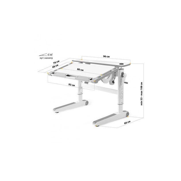 Парта Mealux Ergowood M Multicolor W Energy (BD-800 W/MC Energy) - picture 4