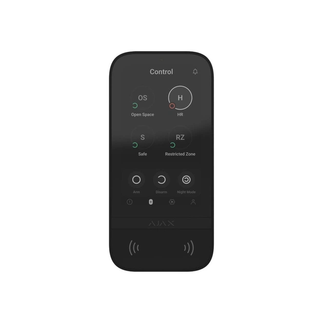 Клавиатура к охранной системе Ajax KeyPad TouchScreen black - изображение 1