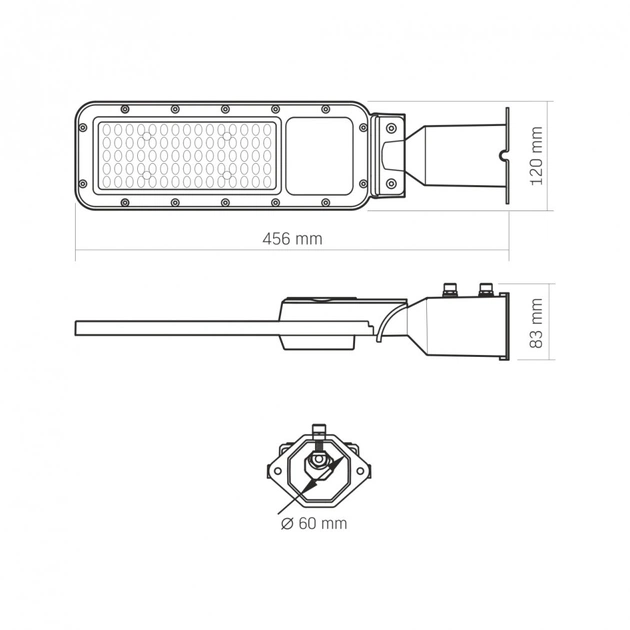 Прожектор Videx IP65 SLE17 50W 5500Lm 5000K 220V (VL-SLE17-0505) - picture 8