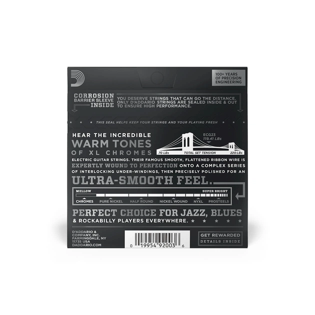 Струни для гітари D'Addario XL Chromes Extra Light (10-48) (ECG23) - picture 3