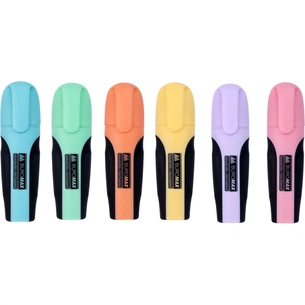 Набір маркерів Buromax highlighter pen, PASTEL, chisel tip, SET 6 colors (BM.8905-96) зображення 1