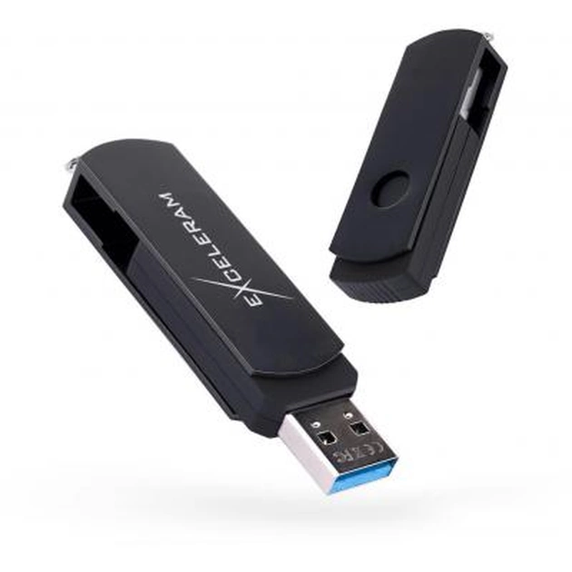 USB флеш накопичувач eXceleram 64GB P2 Series Black/Black USB 3.1 Gen 1 (EXP2U3BB64) - изображение 1