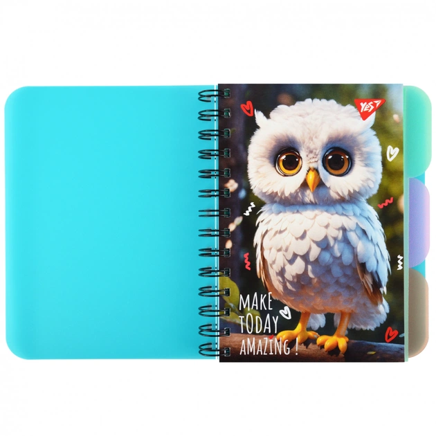 Блокнот Yes В6 Owl 144 листа пластиковая обложка (681993) - изображение 1