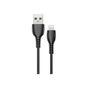 Дата кабель USB 2.0 AM to Lightning 1.0m BX51 Triumph 2.4A Black BOROFONE (BX51LB) - зменшене зображення 1