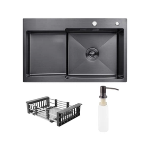 Мийка кухонна Kroner Schwarze-7848RHM (CV030024) зображення 1