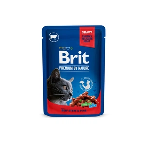Вологий корм для кішок Brit Premium Cat Pouches with Beef Stew&Peas 100 г (8595602505982) зображення 1