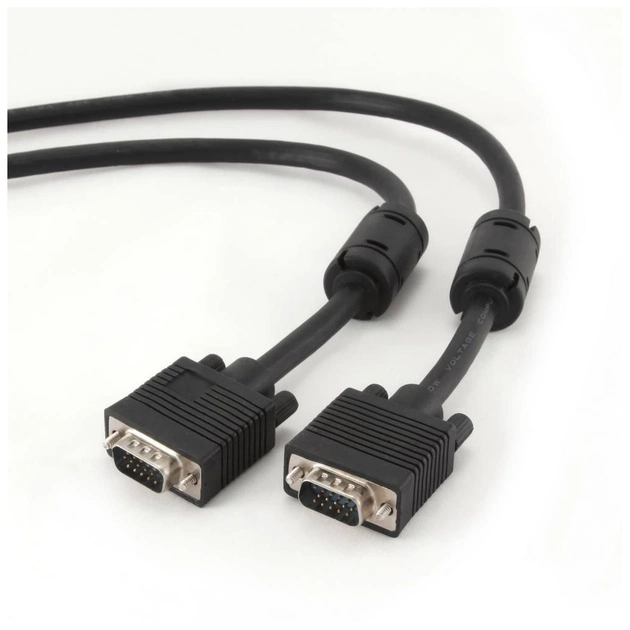 Кабель мультимедийный VGA M to VGA M 5.0m Cablexpert (CC-PPVGA-5M-B) - изображение 1