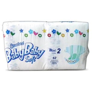 Підгузки BabyBaby Soft Standard Mini 2 (3-6 кг) 62 шт (8588004865624) зображення 1