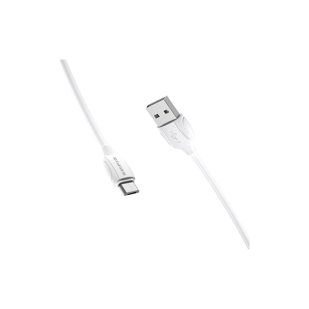 Дата кабель USB 2.0 AM to Micro 5P 1.0m 2.4A white BOROFONE (6931474701787) - изображение 1