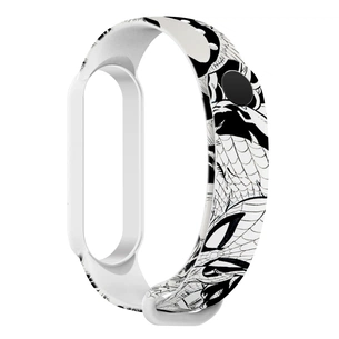 Ремінець до фітнес браслета Armorstandart Superhero для Xiaomi Mi Band 7/6/5 Symbiosis comix White (ARM59266) зображення 1