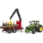 Спецтехніка Bruder трактор John Deere 7R 350 з причепом, краном та колодами (03154) - зменшене зображення 8