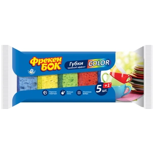 Губки кухонні Фрекен БОК Color 6 шт. (4823071630824) зображення 1
