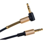 Кабель мультимедійний 3.5mm M to 3.5mm M 1.0m 90° corner Black HOCO (6957531025665) - уменьшенное изображение 2