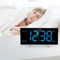 Настільний годинник Technoline WT460 Blue LED з радіо Black/Silver (DAS301824) - зменшене зображення 6