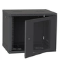 Шафа настінна Ipcom 9U, 600*450, перфорація, RAL9005 (СН-9U-060х045-ДП-9005) - зменшене зображення 4