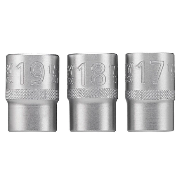 Набір торцевих головок Stanley орцевих 1/2" Maxi Drive, із шестигранним профілем, 3 шт: 17, 18, 19 мм. (FMMT17094-0) - picture 6