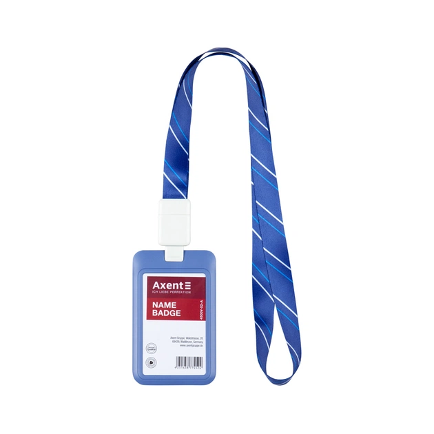 Бейдж Axent слайдер вертикальний, 54х85мм , димчастий синій (4500V-02-A) - picture 4