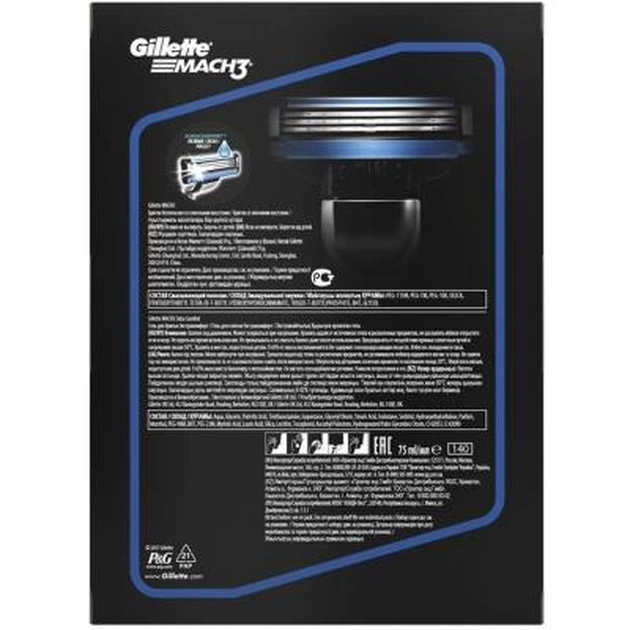 Набір для гоління Gillette станок Mach3 и гель для бритья Extra Comfort 75 мл (7702018438891) - picture 3